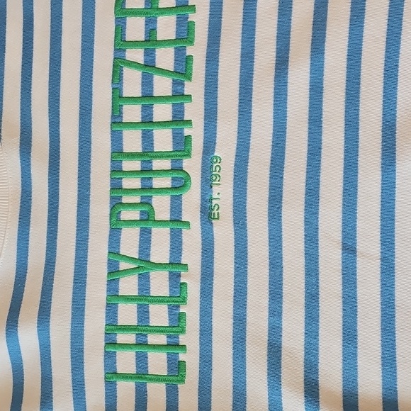 Lilly Pulitzer Blue and White Striped Sweatshirt - Picture 3 of 8